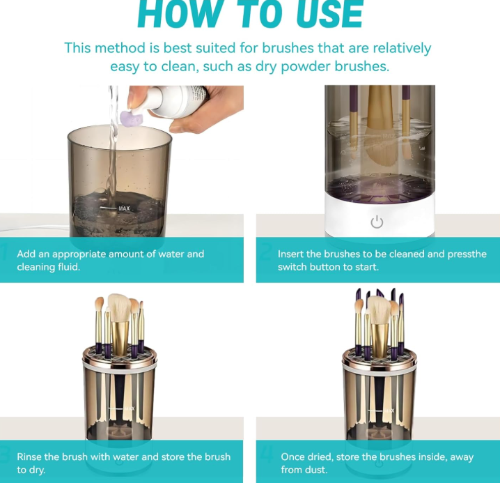 Automatic Multi Brush Cleaner – Aazeen's Store