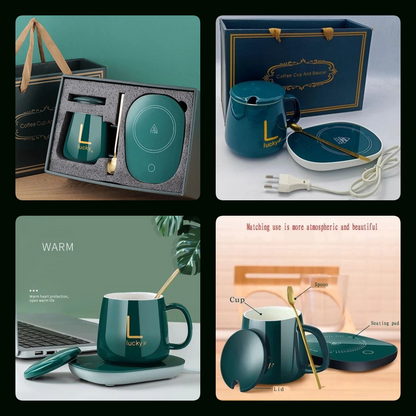 Premium Coffee Warmer Cup Gift Set